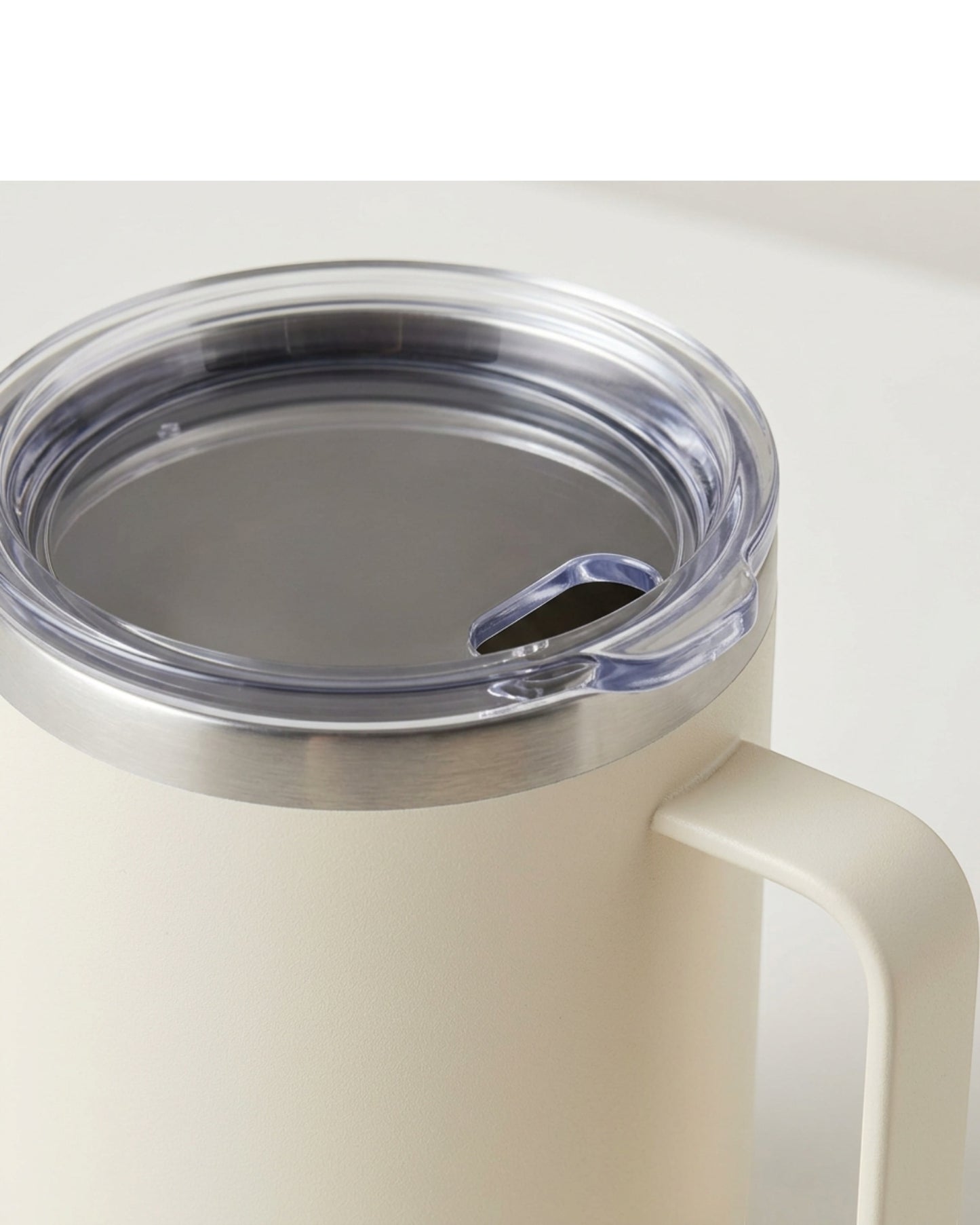 Etchstud Insulated Travel Mug with Sip Lid 415 ml Ivory - Detail view