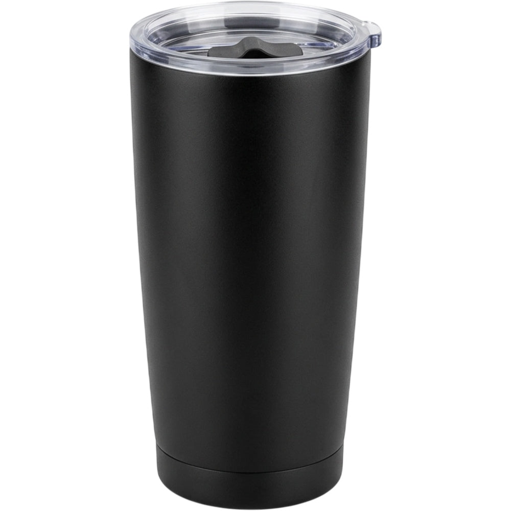 Etchstud Stainless Steel Tumbler Black 20 oz with Lid