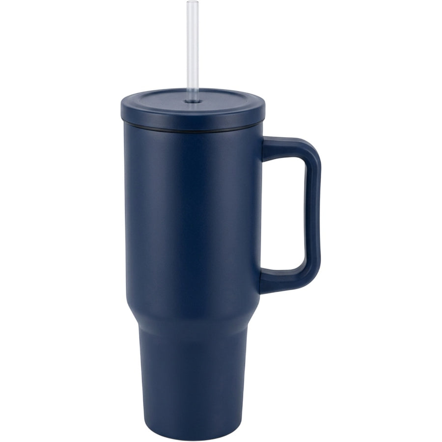 Etchstud Insulated Handle Tumbler with Straw 950 ml Navy