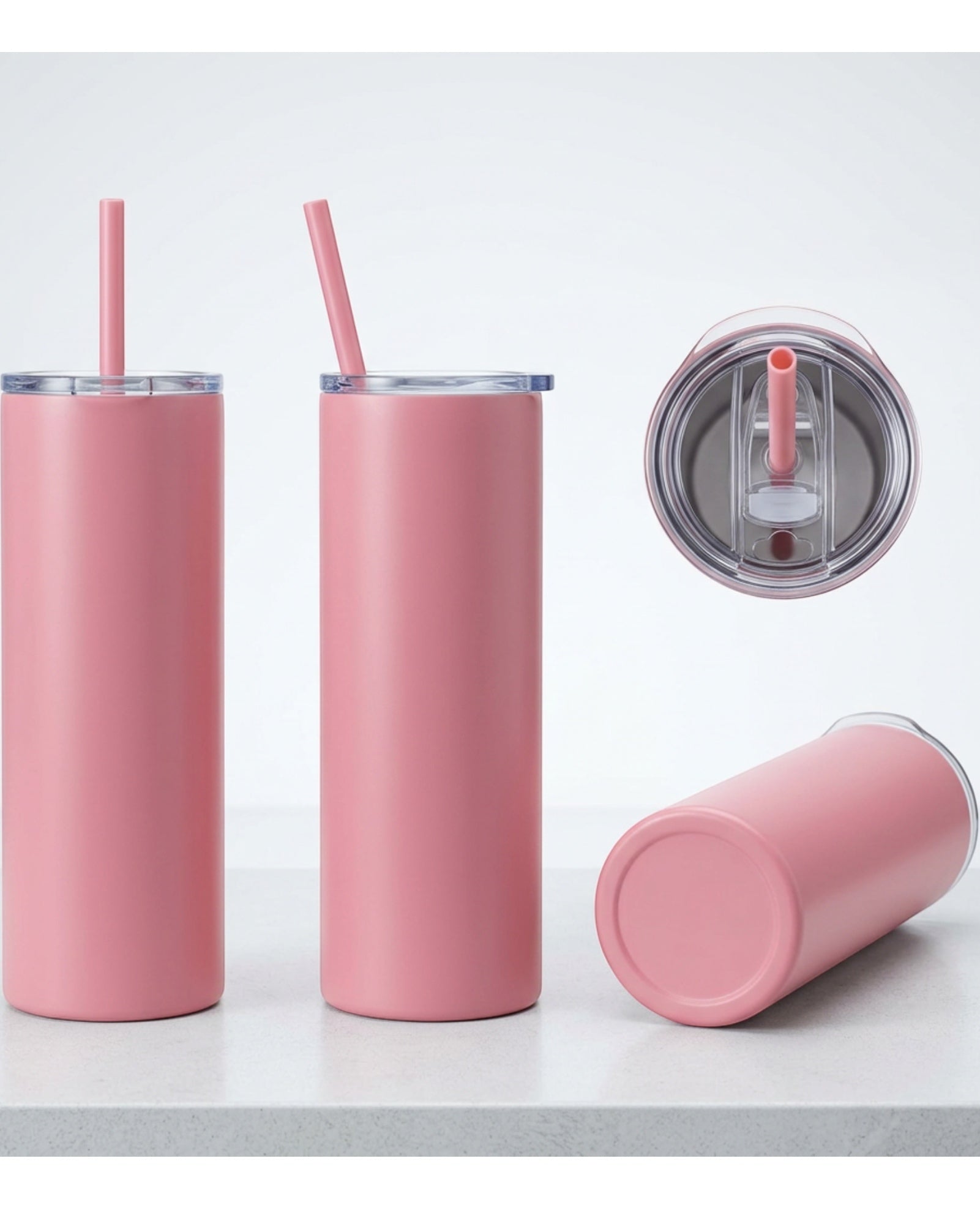 Etchstud Straw Tumbler Rose Pink 24 oz