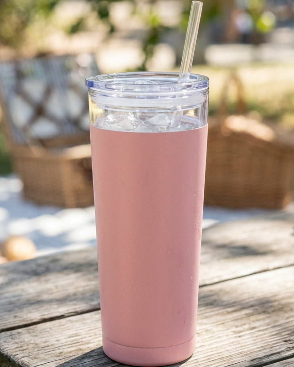 Etchstud Straw Tumbler Rose Pink 24 oz